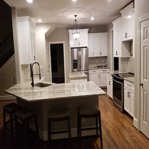 Kitchen Cabinet Refinish — before refinishing